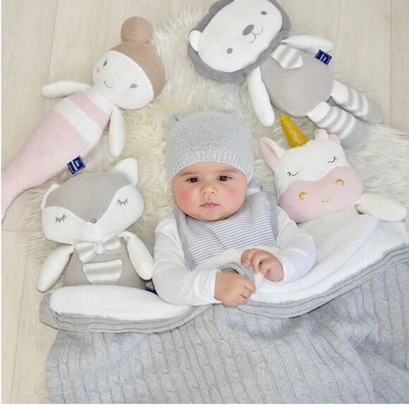 Living Textiles “ Charlie” the fox cotton knit rattle - Picture 2 of 8